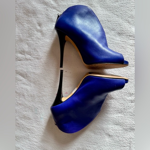 Giuseppe Zanotti Design blue/purple Leather “6 Peep Toe High Heels Womens 39.5EU - Picture 7 of 14